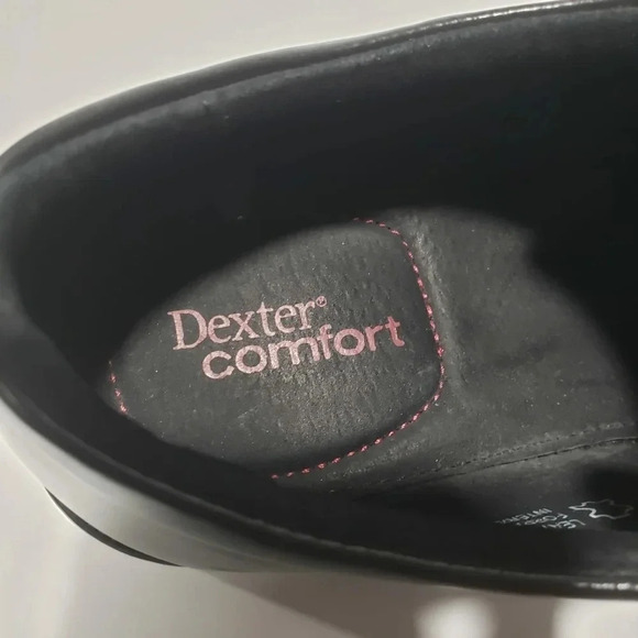 Dexter Comfort Black Dress Shoes with  Leather Lining,Lace up Shoe mens 9 1/2. - Picture 6 of 9